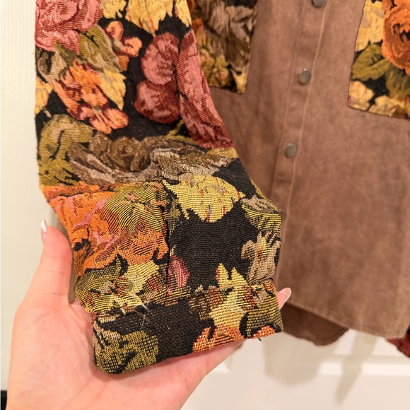 POL Brown Tapestry Button Up Jacket Size L - Picture 2 of 9